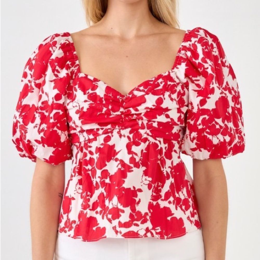 Free the Roses Floral Tie Back Top